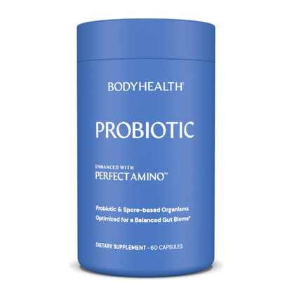 BodyHealth Probiotic Enhanced with PerfectAmino for Women and Men, Spore Based with Bifidobacterium, Lactobacillus Salivarius, - Maple Wellness Supplements