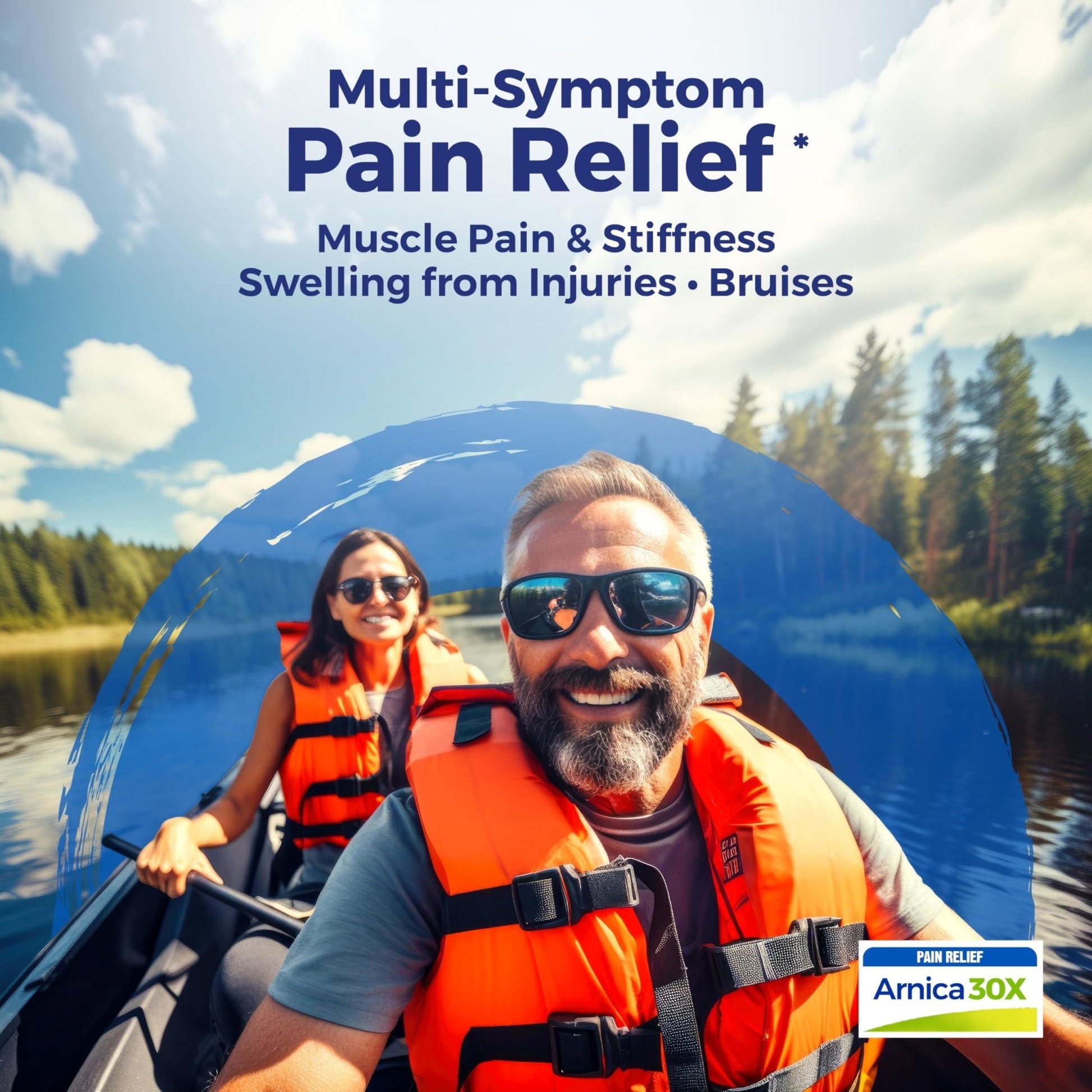 Boiron Arnica Montana 30X Homeopathic Medicine for Relief from Muscle Pain, Muscle Stiffness, Swelling from Injury, and Discoloration from Bruises - 3 Count (240 Pellets) - Maple Wellness Supplements