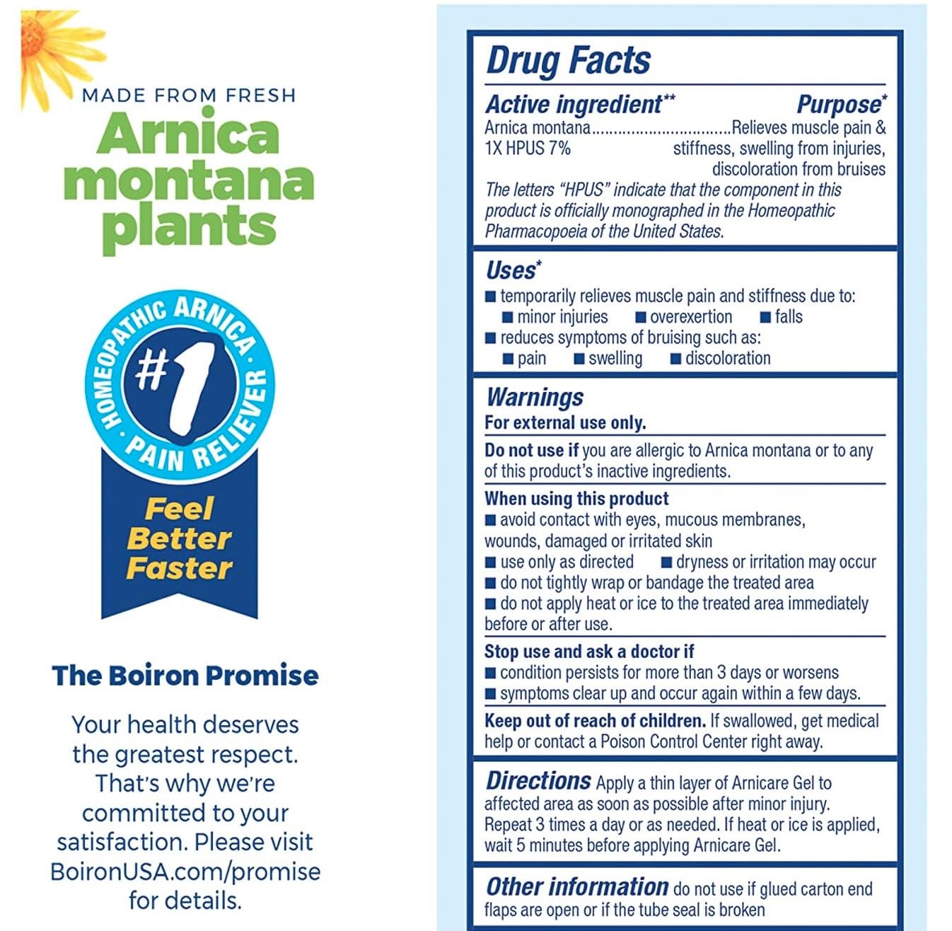 Boiron Arnicare 4.2oz Gel (Pack of 2) - Soothing Relief - Muscle & Joint Pain, Bruises, Swelling - Fragrance-Free - Maple Wellness Supplements