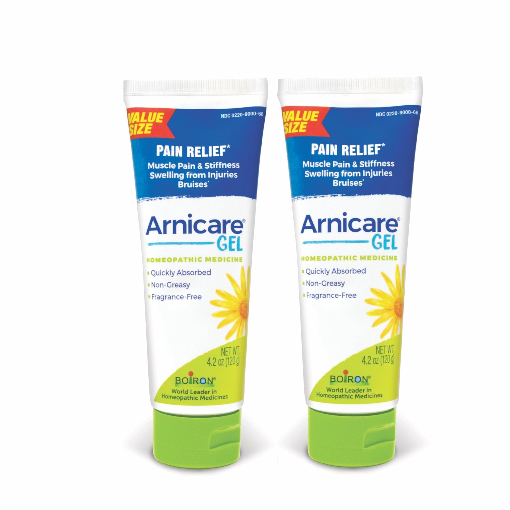 Boiron Arnicare 4.2oz Gel (Pack of 2) - Soothing Relief - Muscle & Joint Pain, Bruises, Swelling - Fragrance-Free - Maple Wellness Supplements