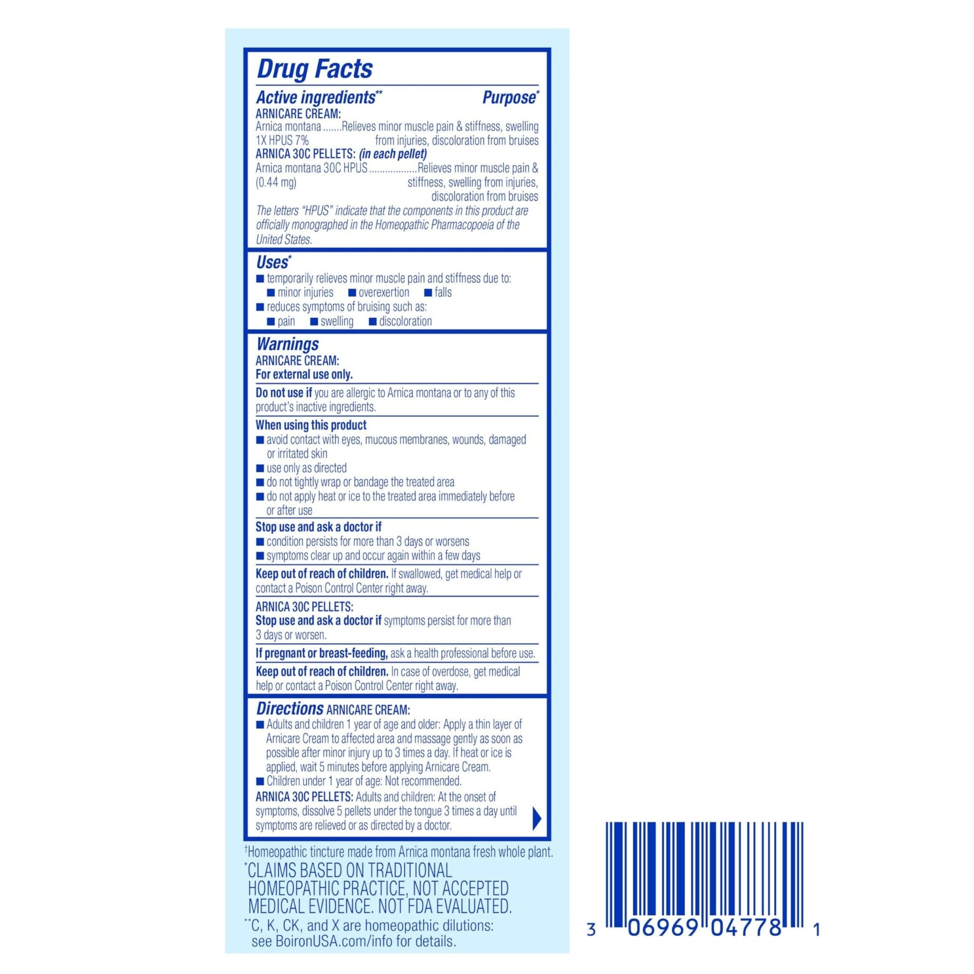 Boiron Arnicare Gel and Arnica 30c Value Pack for Pain Relief, Muscle Soreness, and Swelling from Bruising or Injury - 2.6 oz + 80 Pellet Tube - Maple Wellness Supplements