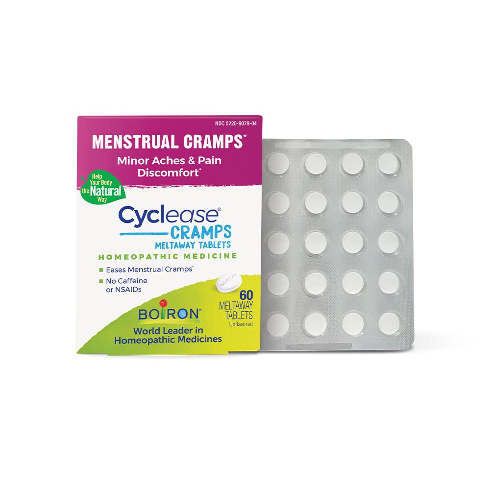 Boiron Cyclease Cramps Tablets for Relief from Menstrual Cramps, Aches, Pain, and Discomfort - 60 Count - Maple Wellness Supplements