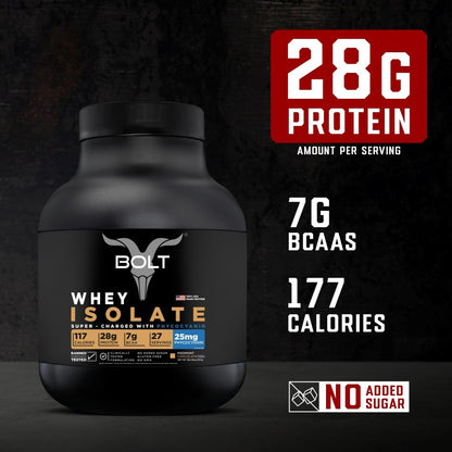 Bolt Nutrition Whey Isolate Protein Powder | with Superfood Phycocyanin | Muscle Strength - Maple Wellness Supplements