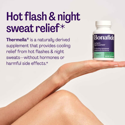 Bonafide Hot Flash and Night Sweats Relief (Thermella). — 1-Month Supply (60 Tablets) - Maple Wellness Supplements