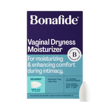 Bonafide Vaginal Moisturizer for Dryness Relief Revaree – 5 mg Hyaluronic Acid – Hormone-Free, Estrogen-Free – For Mild to Moderate Vaginal Dryness & Everyday Comfort — 1-Month Supply - Maple Wellness Supplements