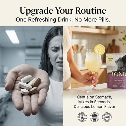 BOND Prenatal Vitamin Drink Mix for Women with Iron, Supports Hormone Balance, Folate & B12 for Energy & Calm Mood, Plant-Based Omega-3 for Cognitive Support, Magnesium, D3, B6, Non-GMO, 30-day Supply - Maple Wellness Supplements
