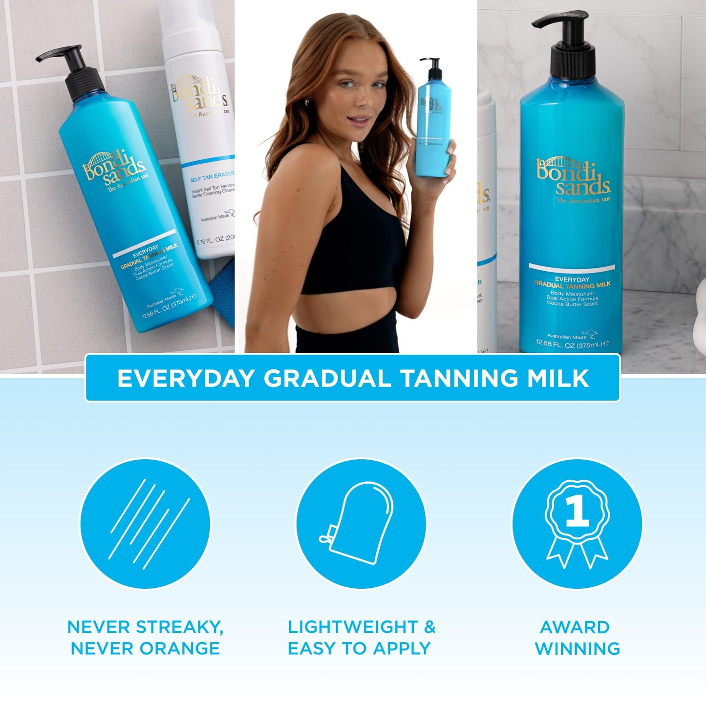 Bondi Sands Everyday Gradual Tanning Milk | Long-lasting, Tanning Body Moisturizer Enriched - Maple Wellness Supplements