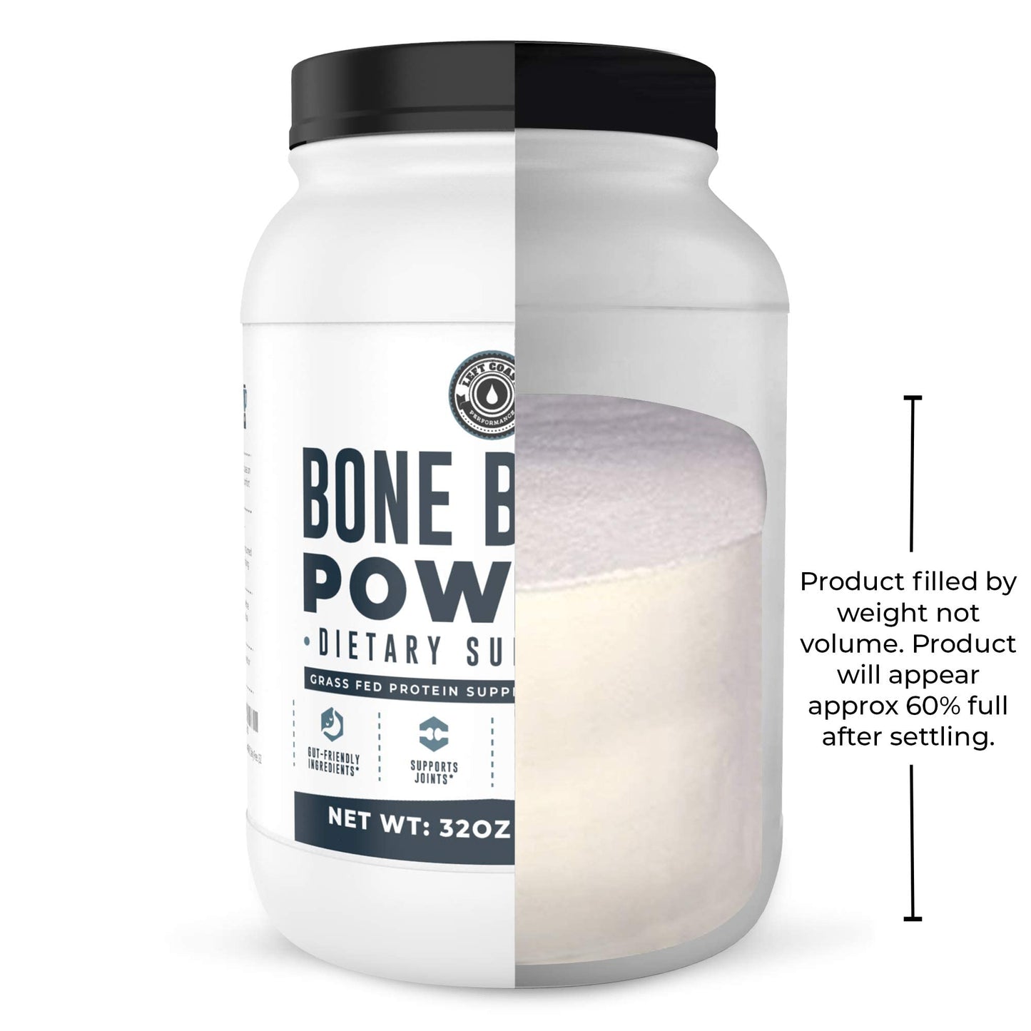Bone Broth Protein Powder – Pure Grass-Fed Beef Bone Broth, Unflavored with Natural Collagen, Glucosamine & Gelatin – Paleo & Keto-Friendly, Non-GMO, Dairy-Free for Gut Health & Joint Support 32oz - Maple Wellness Supplements