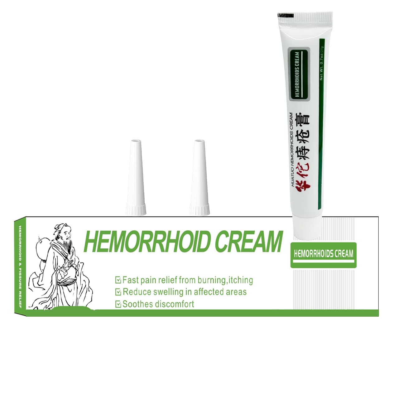 BONIORRI Hemorrhoid & Fissure Relief Ointment 20g Tube– Maximum Strength Hemorrhoid Cream, Herbs Fast Acting Ingredients. (0.7 oz Total) - Maple Wellness Supplements