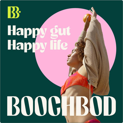 BoochBod - Probiotic Kombucha Gummy - Prebiotics, Probiotics, Postbiotics, Fiber Supplement, Slippery Elm, Dandelion Root - Maple Wellness Supplements