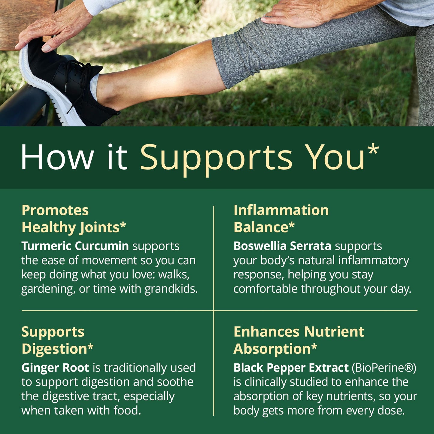 Boswellia Serrata Turmeric Supplement for Joint Support & Inflammation Balance – Turmeric Boswellia Supplement with Ginger & Black Pepper Extract - Maple Wellness Supplements