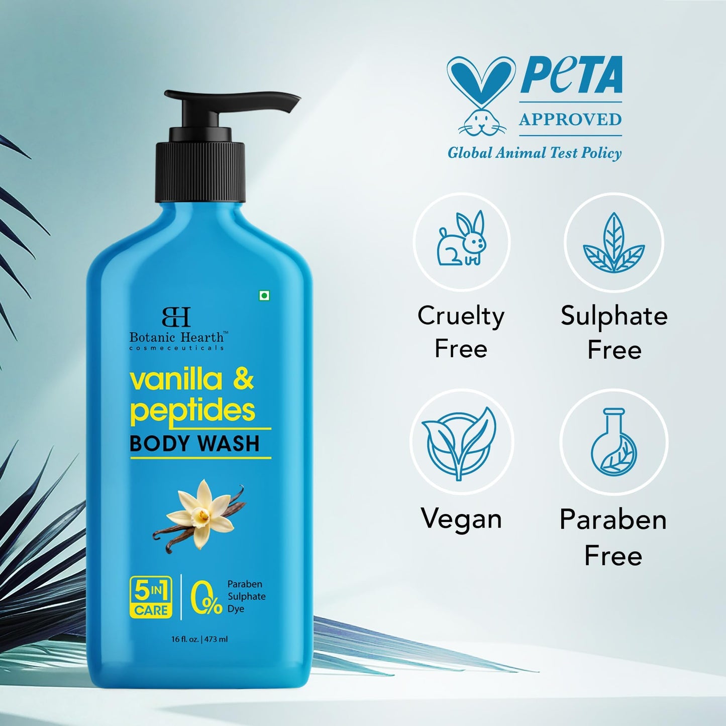 Botanic Hearth Vanilla Body Wash – Hydrating 5-in-1 Shower Gel with Warm Vanilla Aroma - Maple Wellness Supplements