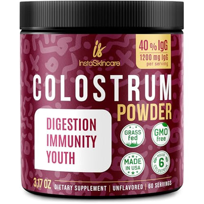 Bovine Colostrum Powder - 40% IgG Highly Concentrated Pure Bovine Colostrum - Maple Wellness Supplements