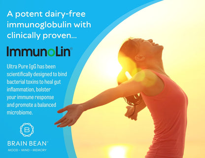 Brain Basics Ultra Pure IgG Supplement - Dairy-Free Supplement IgG-Immunolin Powder, Blended Vitamin & Mineral Supplements, 150g, 60 Servings - Maple Wellness Supplements