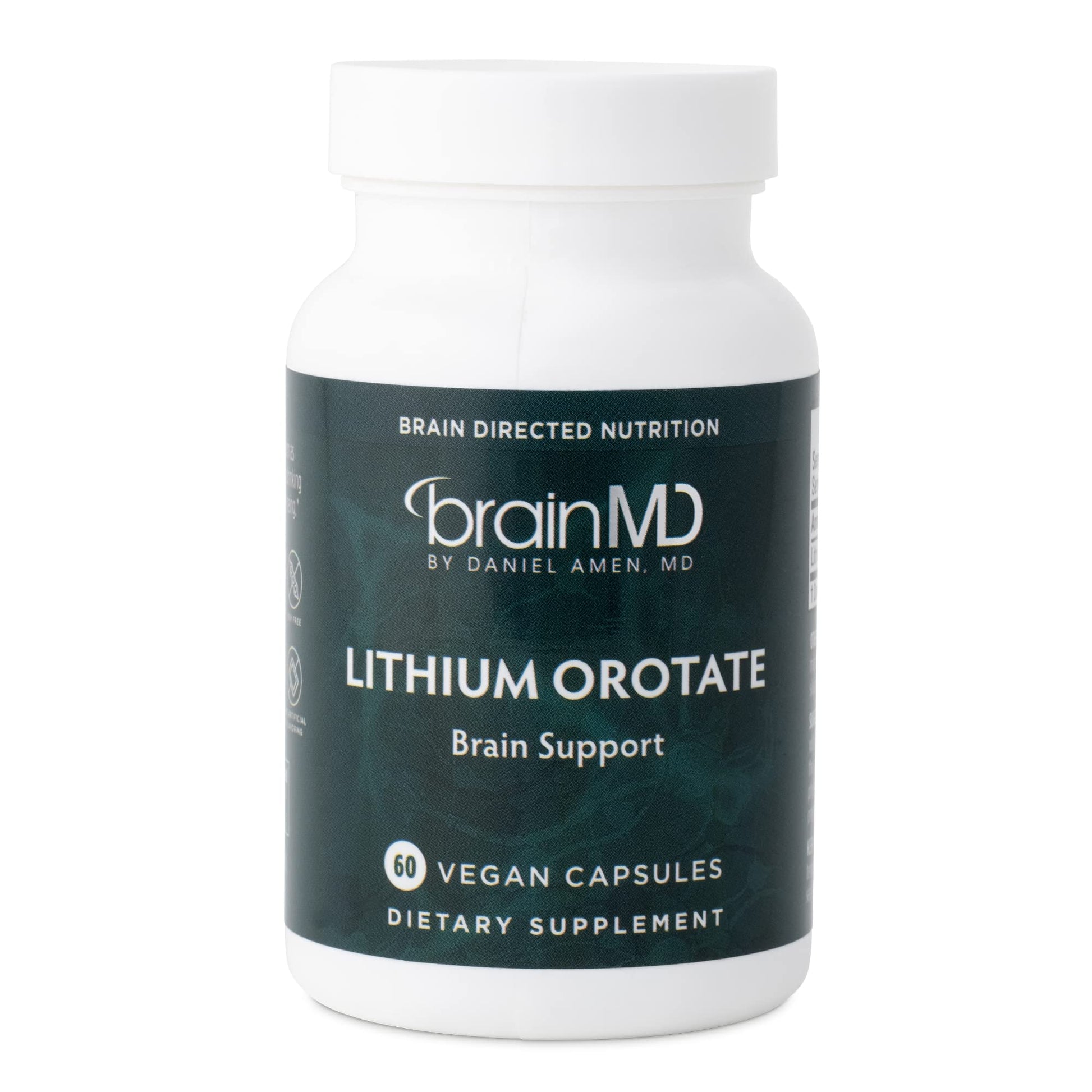 BRAINMD Dr Amen Lithium Orotate - 60 Capsules - Brain Support - Gluten Free - 60 Servings - Maple Wellness Supplements