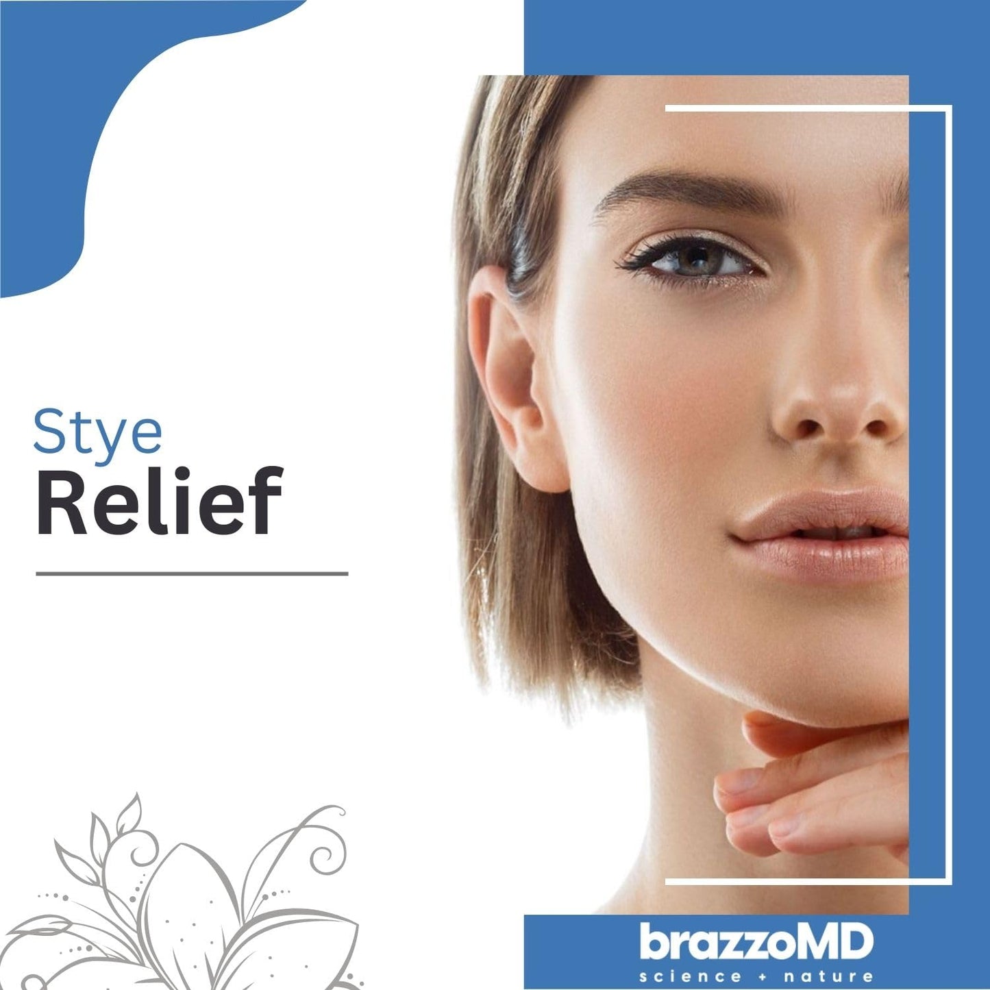 brazmedics brazzoMD Stye Relief - Physician-formulated - Assists Chalazions, Made with Arnica & Calendula 1.0 Fl Oz. - Maple Wellness Supplements