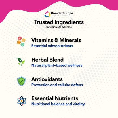 Breeder's Edge Oxy Momma Soft Chews, Postnatal Vitamin Supplement for Lactating Dogs and Cats, Supports Recovery, Hormones, and Next Pregnancy - for Small Dogs & Cats, 40ct Soft Chews - Maple Wellness Supplements