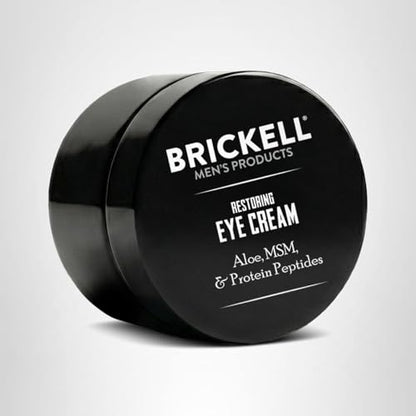 Brickell Men's Restoring Under Eye Cream for Men, Natural and Organic Anti Aging Eye Balm To Reduce Puffiness, Wrinkles, Dark Circles - Maple Wellness Supplements
