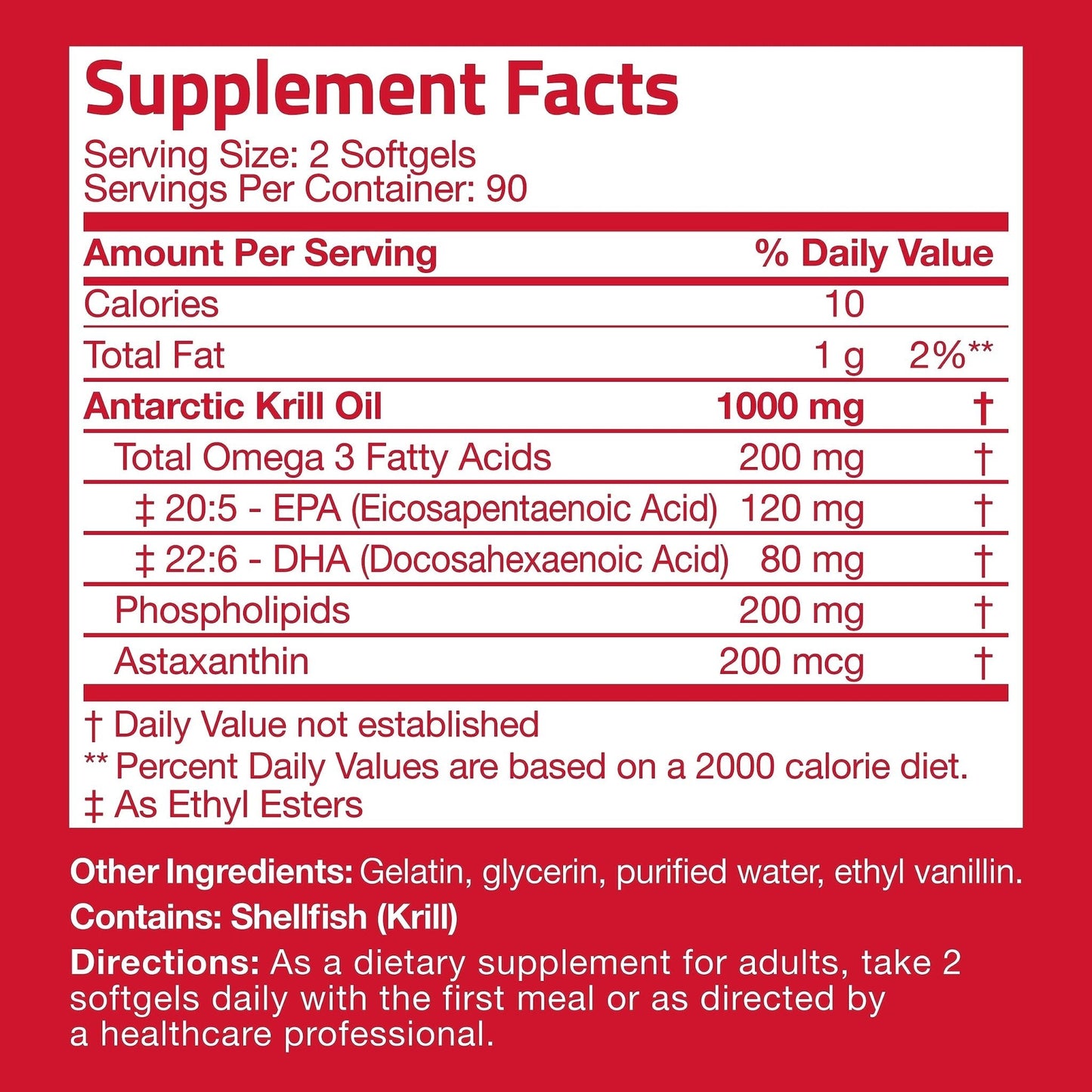 Bronson Antarctic Krill Oil 1000 mg with Omega-3s EPA, DHA, Astaxanthin and Phospholipid - Maple Wellness Supplements