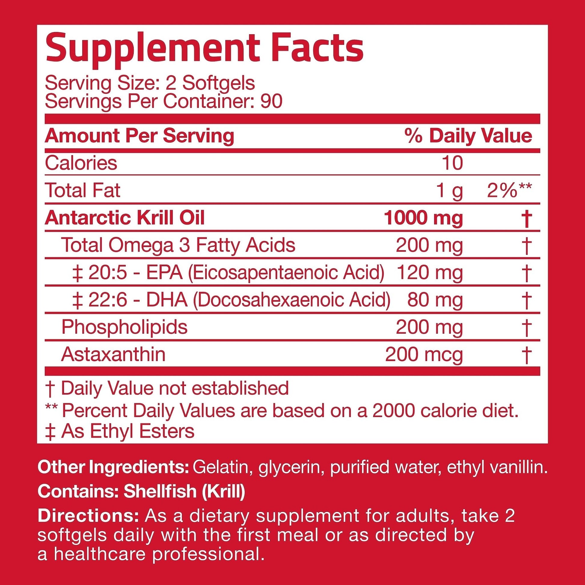 Bronson Antarctic Krill Oil 1000 mg with Omega-3s EPA, DHA, Astaxanthin and Phospholipid - Maple Wellness Supplements