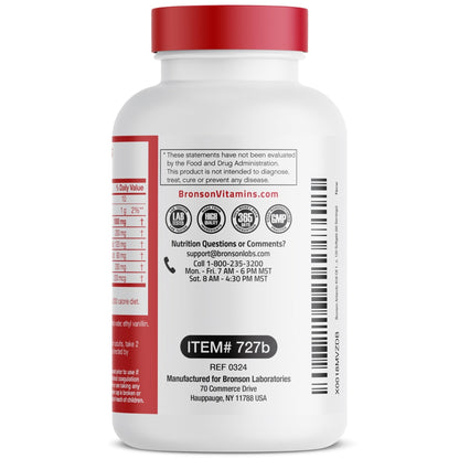 Bronson Antarctic Krill Oil 1000 mg with Omega-3s EPA, DHA, Astaxanthin and Phospholipids 120 Softgels - Maple Wellness Supplements