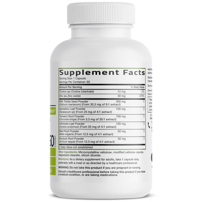 Bronson Liver Detox Advanced Detox & Cleansing Formula Supports Health Liver Function with Milk Thistle, Dandelion Extract, Turmeric, Artichoke Leaf & More - Maple Wellness Supplements