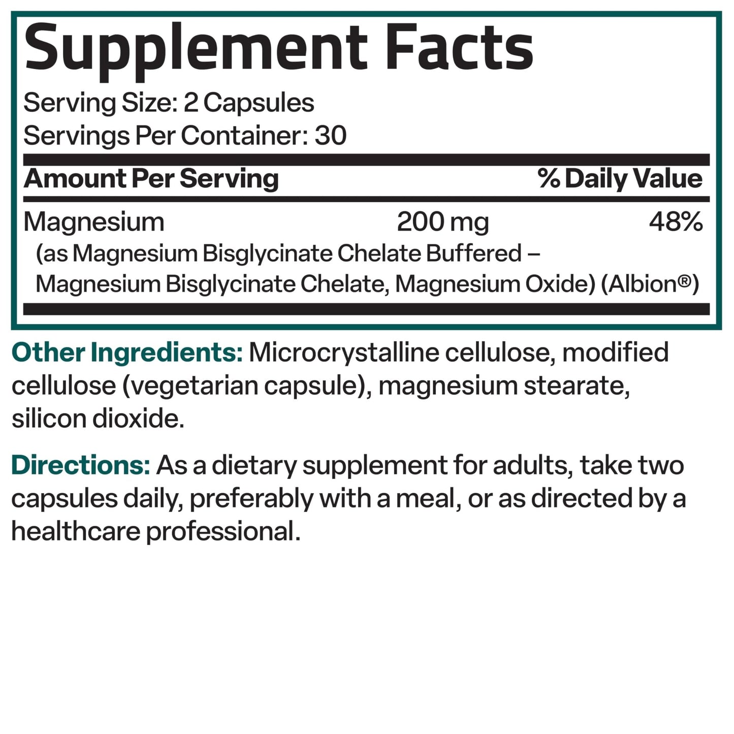 Bronson Magnesium Glycinate 200 MG per Serving Chelated for High Absorption, Gentle On Stomach, Non-GMO, 60 Vegetarian Capsules - Maple Wellness Supplements
