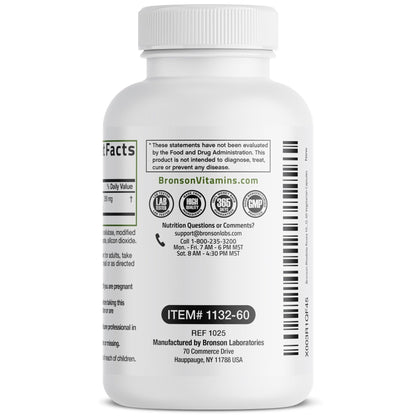 Bronson Rhodiola Rosea Vegetarian Capsules - Adaptogenic Herb - Brain, Stress & Mood Support - Non-GMO, 60 Count - Maple Wellness Supplements