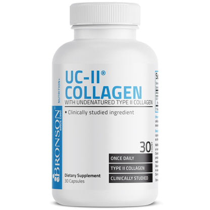 Bronson UC-II Type II Collagen with Undenatured Type II Collagen, 30 Capsules - Maple Wellness Supplements