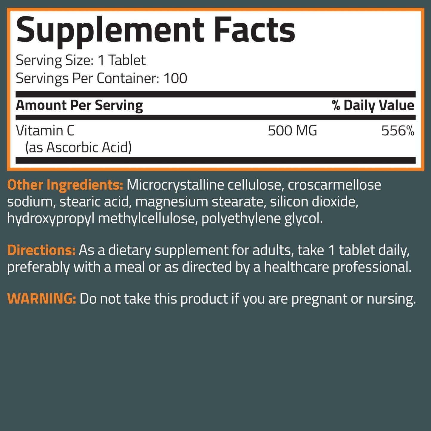Bronson Vitamin C 500 MG Supports a Healthy Immune System & Antioxidant Protection, Non-GMO, 250 Vegetarian Tablets - Maple Wellness Supplements