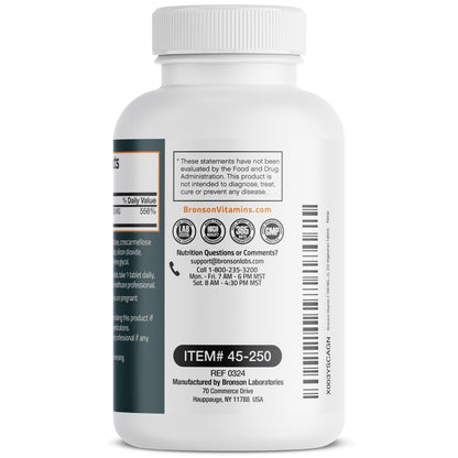 Bronson Vitamin C 500 MG Supports a Healthy Immune System & Antioxidant Protection, Non-GMO, 250 Vegetarian Tablets - Maple Wellness Supplements