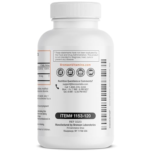 Bronson Vitamin K2 (MK7) with D3 Extra Strength Supplement Bone and Heart Health Non - Maple Wellness Supplements