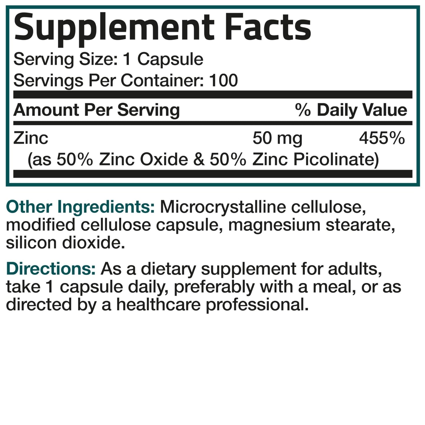 Bronson Zinc 50mg Complex High Potency Immune Support Supplement & Antioxidant and Skin Health - Maple Wellness Supplements