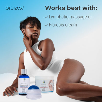 Bruizex Lymphatic Drainage Massager, Massage Roller Ball, Fibro Body Roller for Fibrosis Treatment, Liposuction, 360 Lipo, Tummy Tuck & BBL Post Surgery Recovery - Maple Wellness Supplements