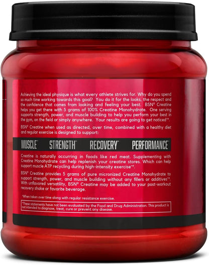 BSN Micronized Creatine Monohydrate Powder, Unflavored Creatine Powder, Micronized, Supports Muscle Building, Supports Muscle Strength, Gym Supplement - Maple Wellness Supplements