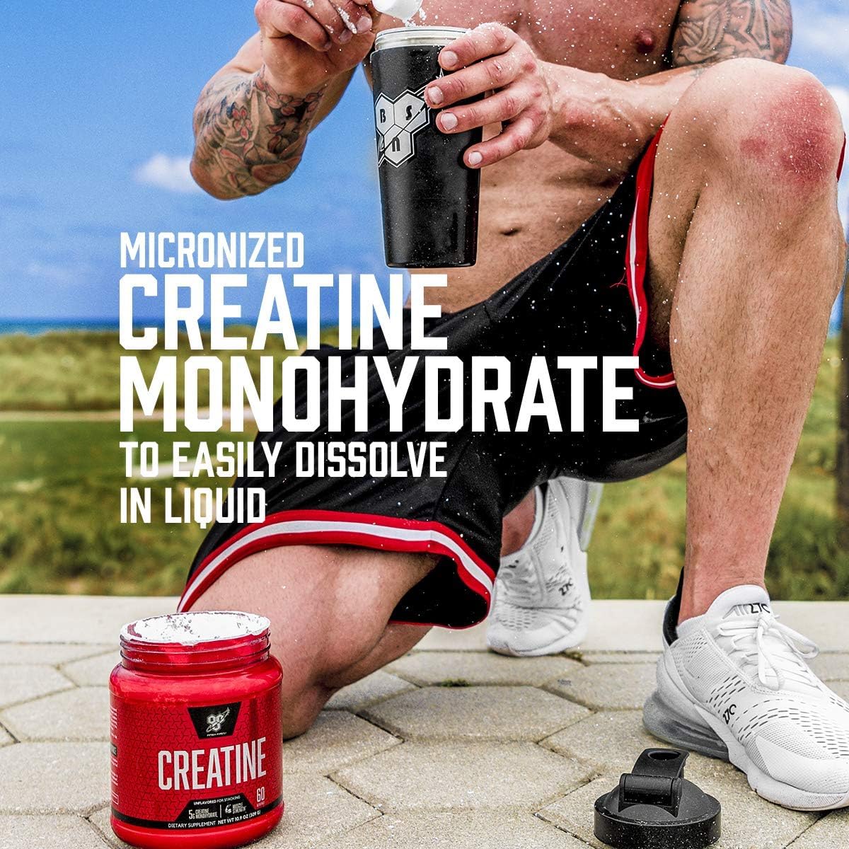 BSN Micronized Creatine Monohydrate Powder, Unflavored Creatine Powder, Micronized, Supports Muscle Building, Supports Muscle Strength, Gym Supplement - Maple Wellness Supplements