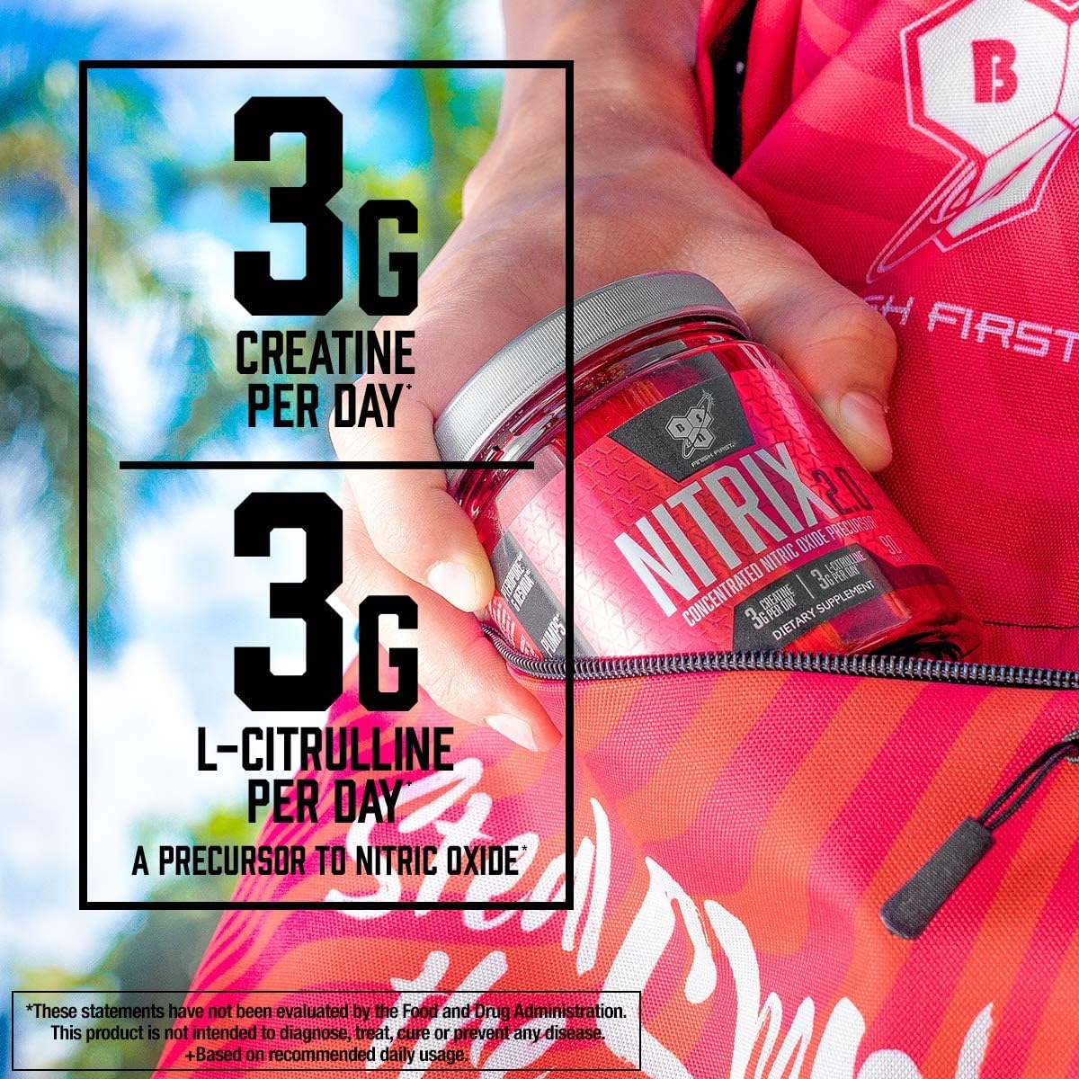 BSN NITRIX 2.0, Workout Supplement, Nitric Oxide Precursors, 3g Creatine, 3g L Citrulline, L-Citrulline, Supports Workout Performance, Pumps, Muscle Recovery - Maple Wellness Supplements