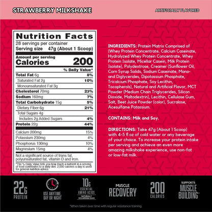 BSN SYNTHA-6 Whey Protein Powder, Strawberry Protein Powder with Micellar Casein - Maple Wellness Supplements