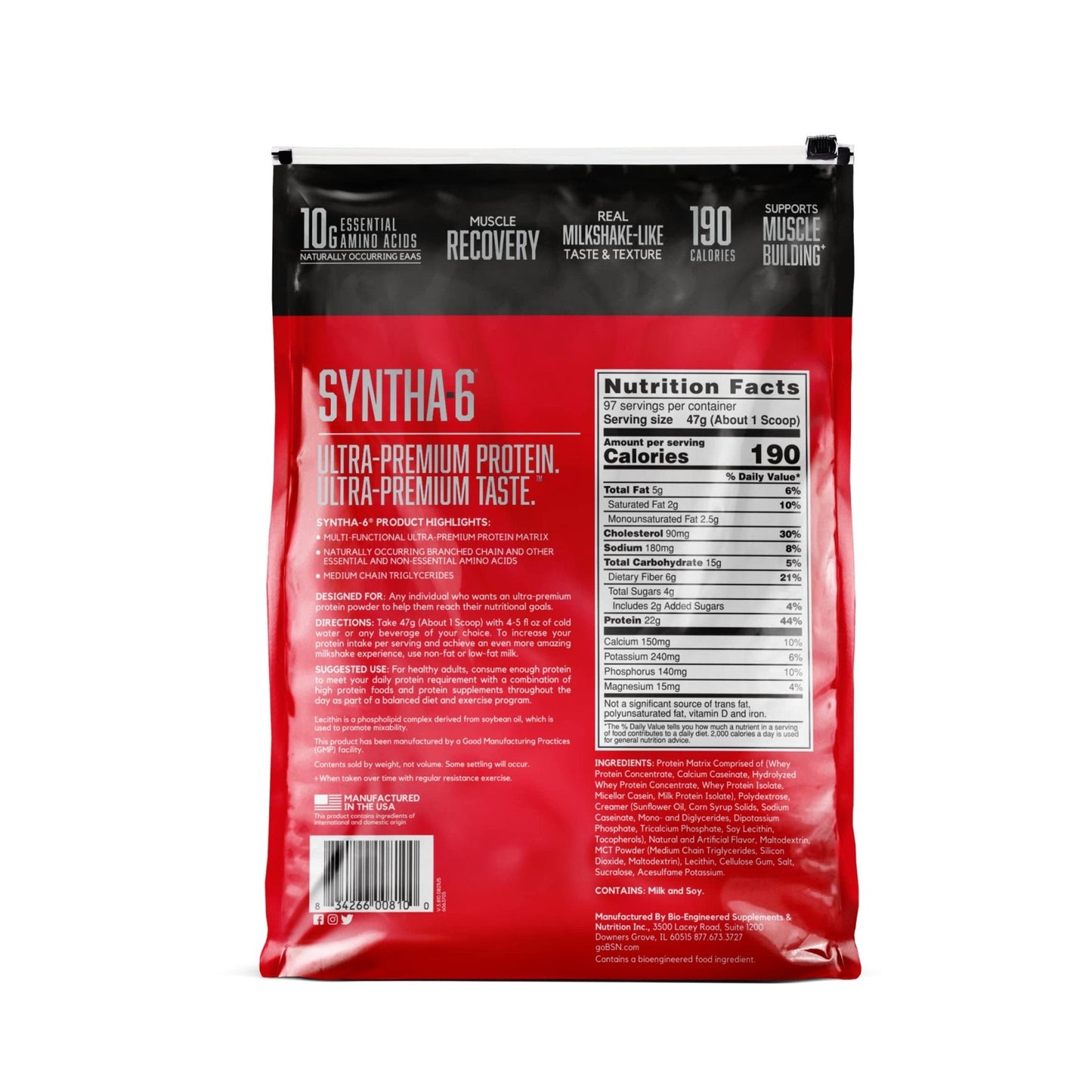 BSN SYNTHA-6 Whey Protein Powder, Vanilla Protein Powder with Micellar Casein - Maple Wellness Supplements