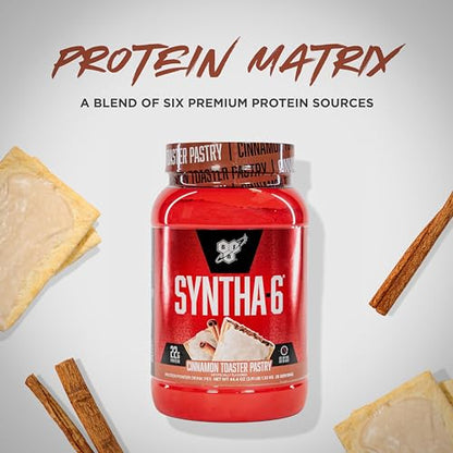 BSN SYNTHA-6 Whey Protein Powder with Micellar Casein, Milk Isolate, Cinnamon Toaster - Maple Wellness Supplements