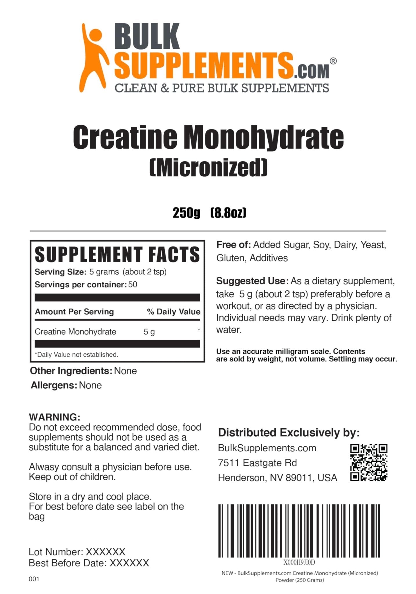 BULKSUPPLEMENTS.COM Creatine Monohydrate Powder - Micronized Creatine - Maple Wellness Supplements