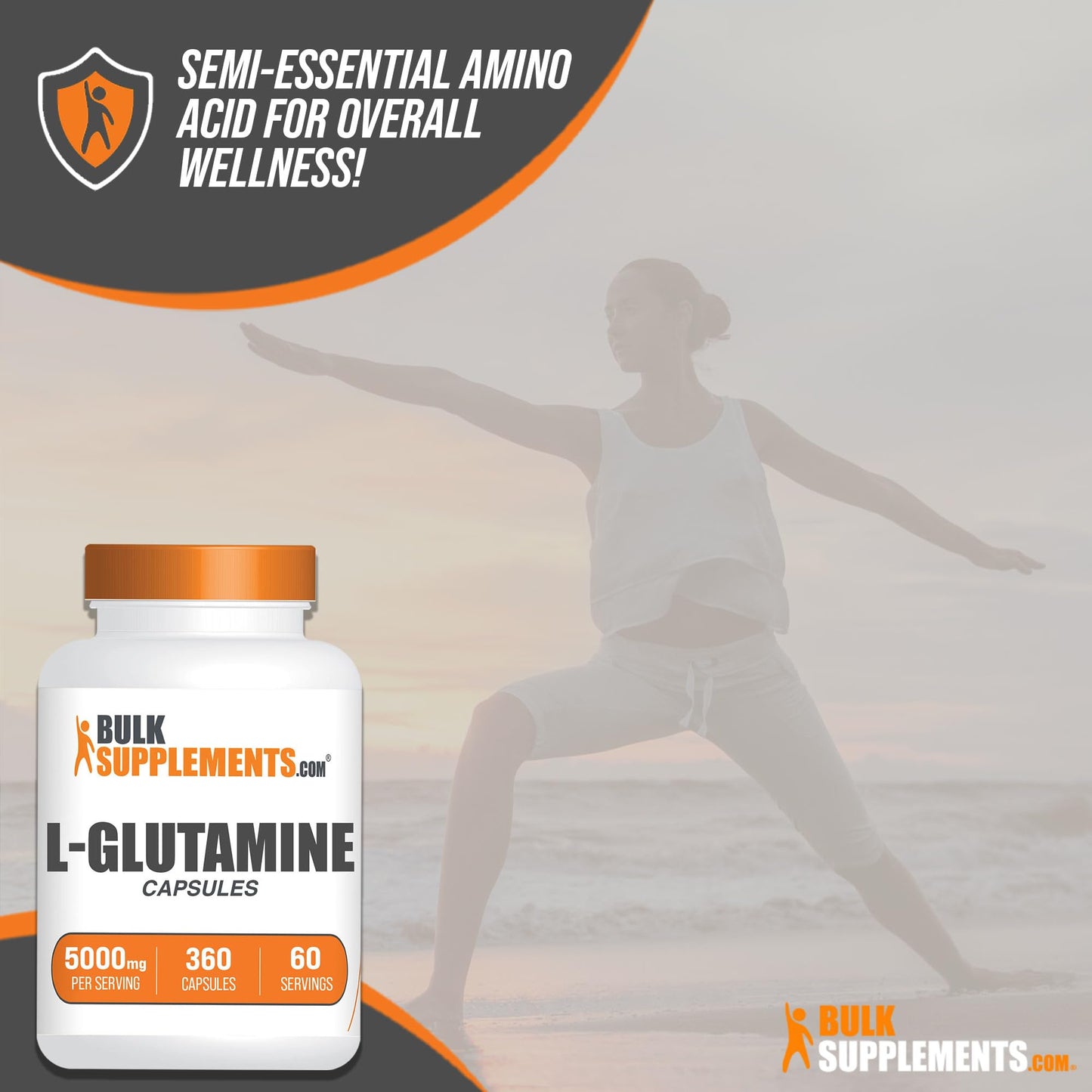 BULKSUPPLEMENTS.COM L-Glutamine Capsules - Glutamine Supplement, L Glutamine - Maple Wellness Supplements