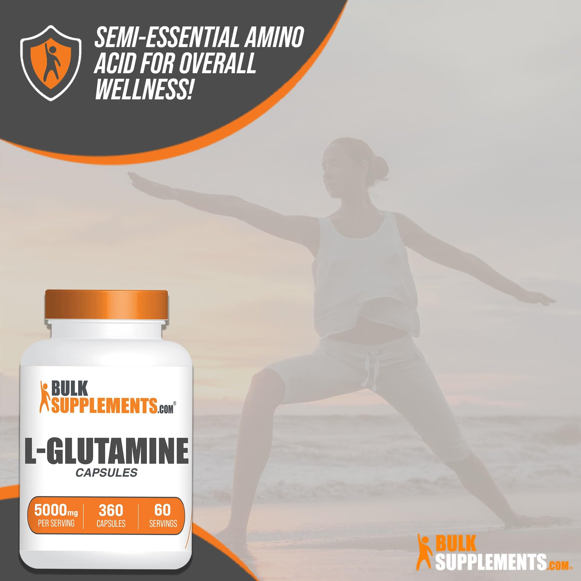 BULKSUPPLEMENTS.COM L-Glutamine Capsules - Glutamine Supplement, L Glutamine - Maple Wellness Supplements