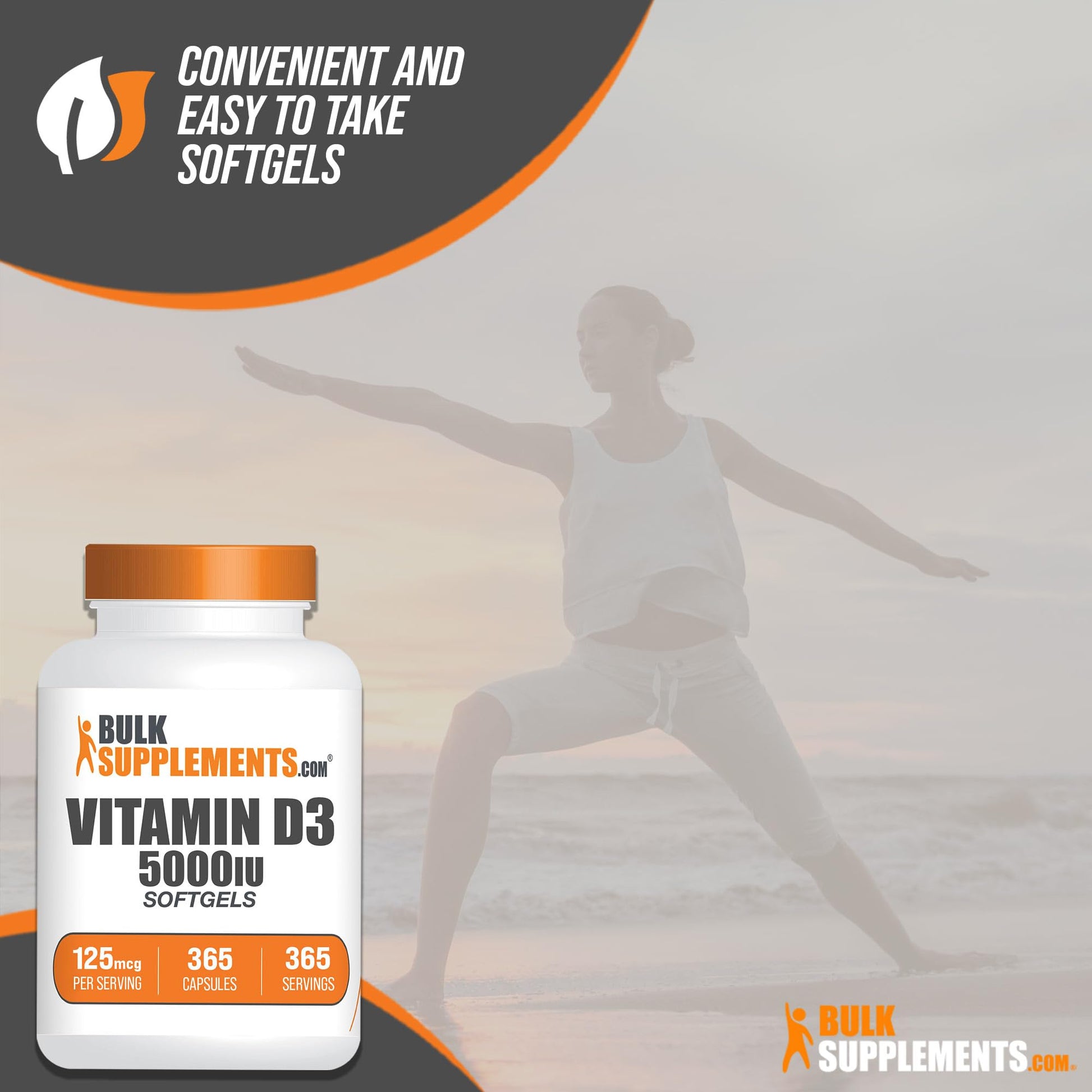 BULKSUPPLEMENTS.COM Vitamin D3 5000IU Softgels - Cholecalciferol, D3 Supplement - Maple Wellness Supplements