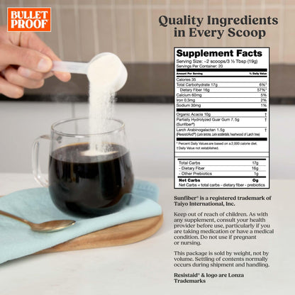 Bulletproof Innerfuel Prebiotic Fiber Powder, Unflavored, 16g Fiber, Plant-Sourced, Non-GMO & Third-Party Tested - Maple Wellness Supplements