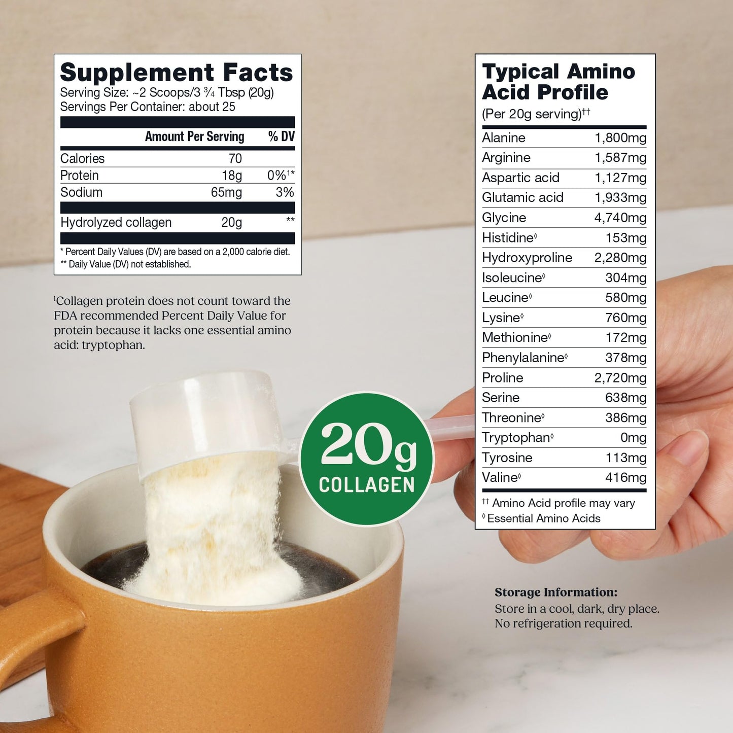 Bulletproof Unflavored Collagen Peptides Powder, 20g Grass-Fed Collagen Protein and Amino Acids for Skin - Maple Wellness Supplements