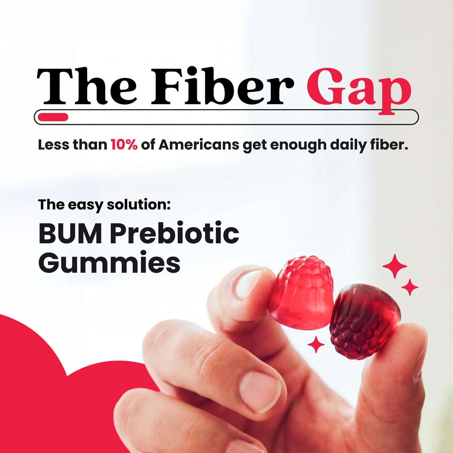 Bum Prebiotic Fiber Supplement for Men - Chicory Root Inulin Prebiotic Fiber Gummies for Men for Peachy Digestive Health, Regularity & Boating Relief - Maple Wellness Supplements