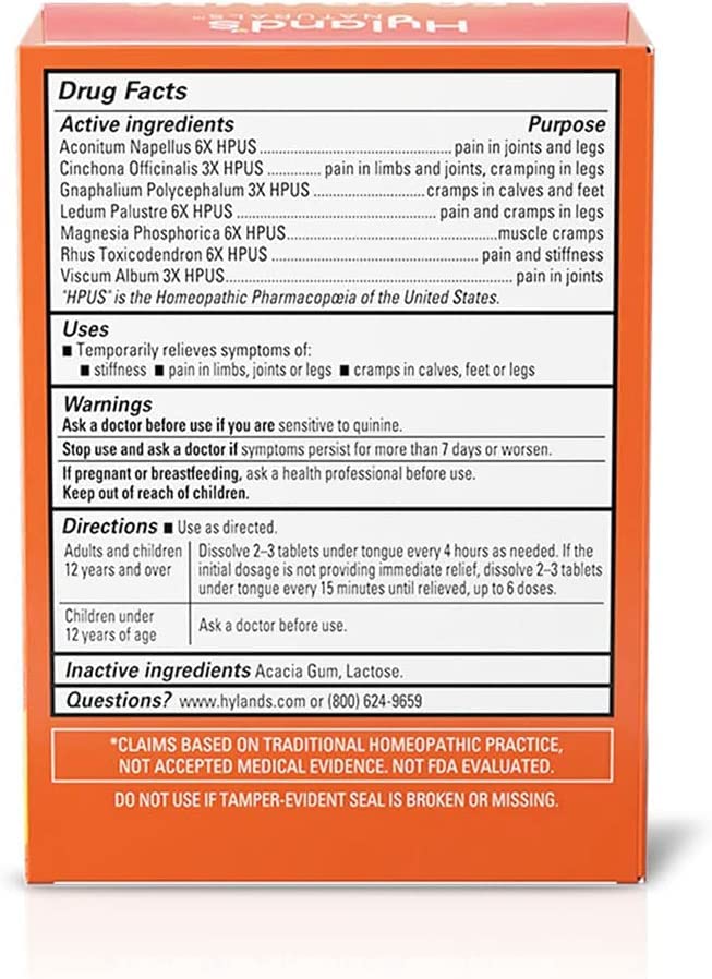 Bundle of Hyland's Leg Cramps Ointment, Arnica Pain Relief Gel, Natural Relief of Calf, Leg and Foot Cramp, 2.5 oz and Leg Cramp Tablets, 100 Count - Maple Wellness Supplements