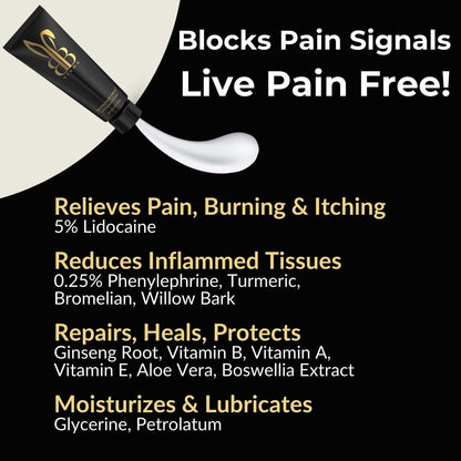 BUNNIES BUM CRÈME 5% Lidocaine Rapid Hemorrhoid Soothing Cream, 2 oz, Maximum Strength for Fast Acting for Pain, Burning, Itching, Swelling & Discomfort. - Maple Wellness Supplements