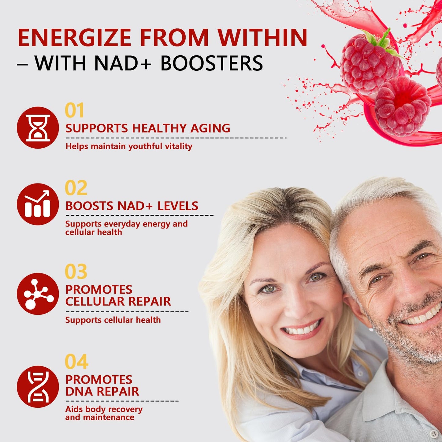 Buporai NAD Supplement 1000 mg Liquid Packets - NAD Supplements for Women & Men with Nicotinamide Riboside, Resveratrol, PQQ, Quercetin - NMNH Supplement Alternative for Anti-Aging, Energy-30 Packets - Maple Wellness Supplements